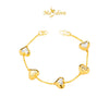 MASDORA 916 Gold Bracelet Rantai Tangan Emas ~ Duotone Unity Love Cutting (EMAS 916/22K)