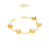 MASDORA 916 Gold Bracelet Rantai Tangan Emas ~ Duotone Unity Love Cutting (EMAS 916/22K)