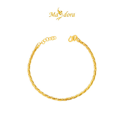 MASDORA 916 Gold Bangle Gelang Tangan Emas ~ Minimalist Golden Twisted Kavor (EMAS 916/22K)