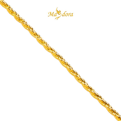 MASDORA 916 Gold Bangle Gelang Tangan Emas ~ Minimalist Golden Twisted Kavor (EMAS 916/22K)