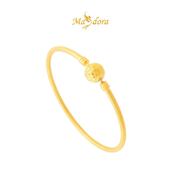 MASDORA 916 Gold Bangle Gelang Tangan Emas ~ Shiny Cutting Ball Clasp (EMAS 916/22K)