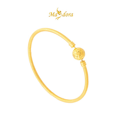 MASDORA 916 Gold Bangle Gelang Tangan Emas ~ Shiny Cutting Ball Clasp (EMAS 916/22K)