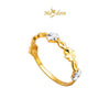 MASDORA 916 Gold Ring Rings Cincin Emas ~ Duotone Flower Links (EMAS 916/22K)