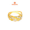 MASDORA 916 Gold Ring Rings Cincin Emas ~ Duotone Charming Pave (EMAS 916/22K)