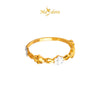 MASDORA 916 Gold Ring Rings Cincin Emas ~ Duotone Flower Links (EMAS 916/22K)