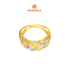 MASDORA 916 Gold Ring Rings Cincin Emas ~ Duotone Charming Pave (EMAS 916/22K)