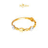 MASDORA 916 Gold Ring Rings Cincin Emas ~ Duotone Flower Links (EMAS 916/22K)