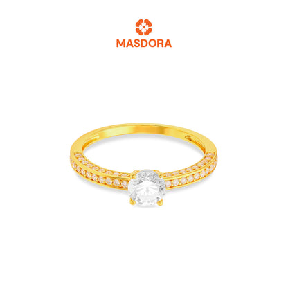 MASDORA 916 Gold Ring Rings Cincin Emas ~ Sparkling Royale Solitaire (EMAS 916/22K)