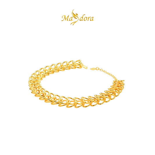 MASDORA 916 Gold Bracelet Rantai Tangan Emas ~ HG Stacked Sincero Links (EMAS 916/22K)