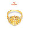 MASDORA 916 Gold Ring Rings Cincin Emas ~ Duotone Flower Bouquet (EMAS 916/22K)