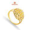 MASDORA 916 Gold Ring Rings Cincin Emas ~ Duotone Flower Bouquet (EMAS 916/22K)