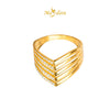MASDORA 916 Gold Ring Rings Cincin Emas ~ Sparkling Quintuple Semi-V (EMAS 916/22K)