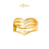 MASDORA 916 Gold Ring Rings Cincin Emas ~ Sparkling Quintuple Semi-V (EMAS 916/22K)