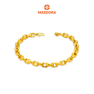 MASDORA 916 Gold Bracelet Rantai Tangan Emas ~ Delicate Anchor (EMAS 916/22K)