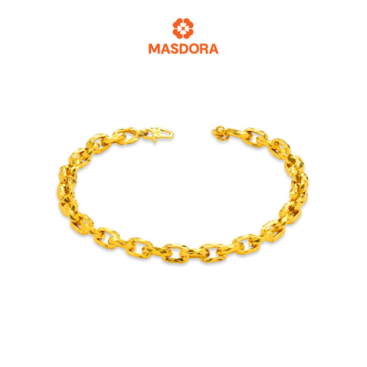 MASDORA 916 Gold Bracelet Rantai Tangan Emas ~ Delicate Anchor (EMAS 916/22K)