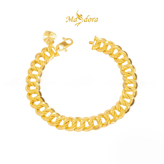 MASDORA 916 Gold Bracelet Rantai Tangan Emas ~ Coco King - 6mm (EMAS 916/22K)