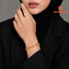 MASDORA 916 Gold Bracelet Rantai Tangan Emas ~ Delicate Anchor (EMAS 916/22K)