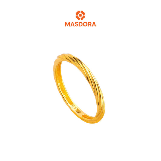 MASDORA 916 Gold Ring Rings Cincin Emas ~ Golden Delicate Cavo (EMAS 916/22K)