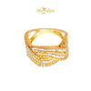 MASDORA 916 Gold Ring Rings Cincin Emas ~ Duotone Fancy Braided Links (EMAS 916/22K)
