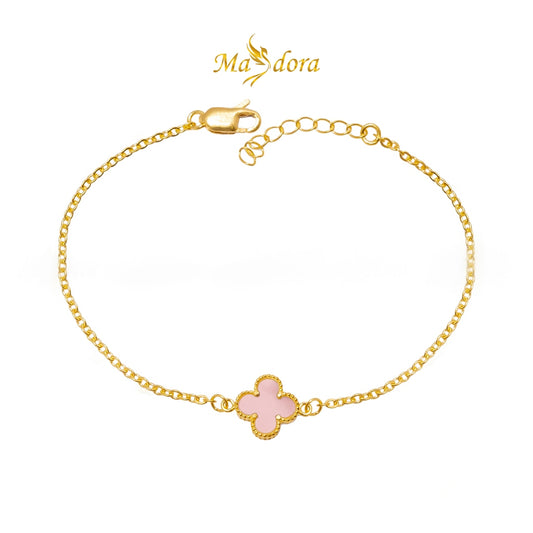 MASDORA 916 Gold Bracelet Rantai Tangan Emas ~ 1F Budget Clover - M (EMAS 916/22K)