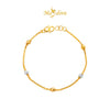 MASDORA 916 Gold Bracelet Rantai Tangan Emas ~ Duotone Beads Single Chain (EMAS 916/22K)
