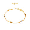 MASDORA 916 Gold Bracelet Rantai Tangan Emas ~ Duotone Beads Single Chain (EMAS 916/22K)