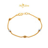 MASDORA 916 Gold Bracelet Rantai Tangan Emas ~ Duotone Beads Single Chain (EMAS 916/22K)