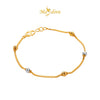 MASDORA 916 Gold Bracelet Rantai Tangan Emas ~ Duotone Beads Single Chain (EMAS 916/22K)