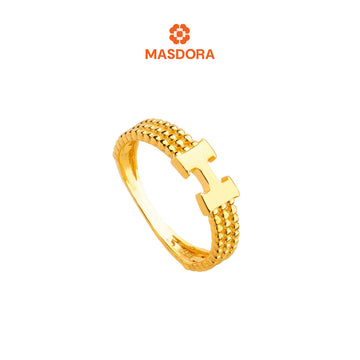 MASDORA 916 Gold Ring Rings Cincin Emas ~ Golden Dotted Hers (EMAS 916/22K)