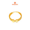 MASDORA 916 Gold Ring Rings Cincin Emas ~ Golden Dotted Hers (EMAS 916/22K)