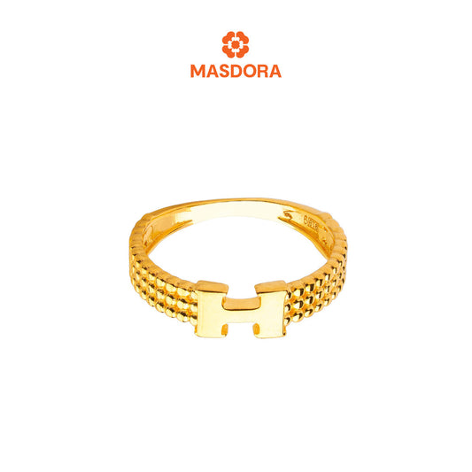 MASDORA 916 Gold Ring Rings Cincin Emas ~ Golden Dotted Hers (EMAS 916/22K)
