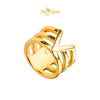 MASDORA 999 Gold Ring Rings Cincin Emas ~ Golden Linear V (EMAS 999/24K)