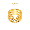 MASDORA 999 Gold Ring Rings Cincin Emas ~ Golden Linear V (EMAS 999/24K)