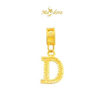 MASDORA 916 Gold Charms Charm Emas ~ Alphabet D (EMAS 916/22K)