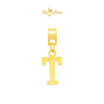 MASDORA 916 Gold Charms Charm Emas ~ Alphabets T (EMAS 916/22K)