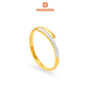 MASDORA 916 Gold Ring Rings Cincin Emas ~ HG Duotone Mini Split (EMAS 916/22K)