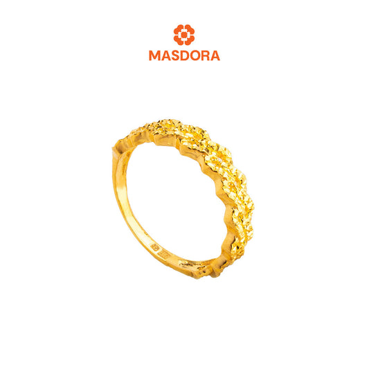 MASDORA 916 Gold Ring Rings Cincin Emas ~ Golden Hexagonal Chain Cutting (EMAS 916/22K)