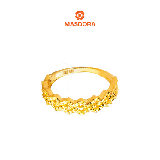 MASDORA 916 Gold Ring Rings Cincin Emas ~ Golden Hexagonal Chain Cutting (EMAS 916/22K)