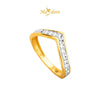 MASDORA 916 Gold Ring Rings Cincin Emas ~ Duotone Diamond Cut V-(EMAS 916/22K)
