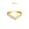 MASDORA 916 Gold Ring Rings Cincin Emas ~ Duotone Diamond Cut V-(EMAS 916/22K)