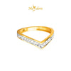 MASDORA 916 Gold Ring Rings Cincin Emas ~ Duotone Diamond Cut V-(EMAS 916/22K)