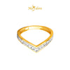 MASDORA 916 Gold Ring Rings Cincin Emas ~ Duotone Diamond Cut V-(EMAS 916/22K)