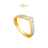 MASDORA 916 Gold Ring Rings Cincin Emas ~ Duotone Diamond Cut V-(EMAS 916/22K)