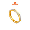 MASDORA 916 Gold Ring Rings Cincin Emas ~ Duotone Double Sided Band (EMAS 916/22K)