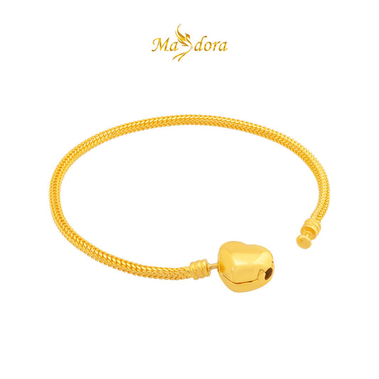 MASDORA 916 Gold Bracelet Rantai Tangan Emas ~ Exclusive Love Clasp (EMAS 916/22K)