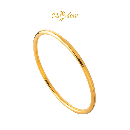 MASDORA 999 Gold Bangle Gelang Tangan Emas ~ Simple Plain Round (EMAS 999/24K)