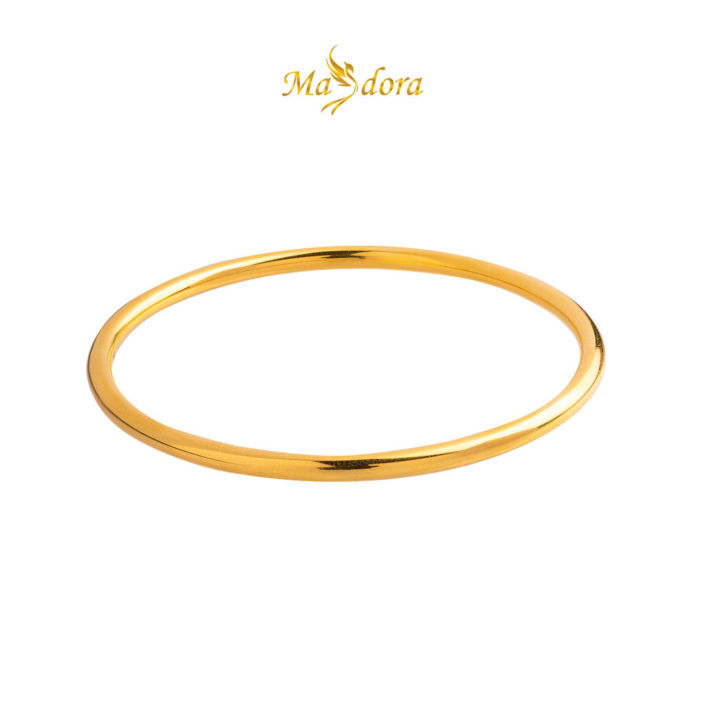 MASDORA 999 Gold Bangle Gelang Tangan Emas ~ Simple Plain Round (EMAS 999/24K)
