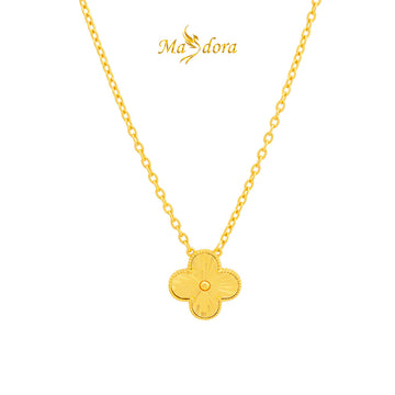 MASDORA 916 Gold Necklace Rantai Leher Emas ~ Clover - XL (EMAS 916/22K)