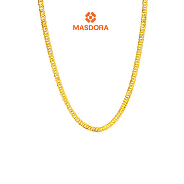 MASDORA 916 Gold Necklace Rantai Leher Emas ~ Lipan Licin 2mm (EMAS 916/22K)
