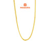 MASDORA 916 Gold Necklace Rantai Leher Emas ~ Lipan Licin 2mm (EMAS 916/22K)